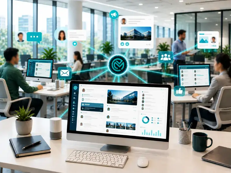 Interface ERP eMagnetar – module Communication avec messagerie et actualités